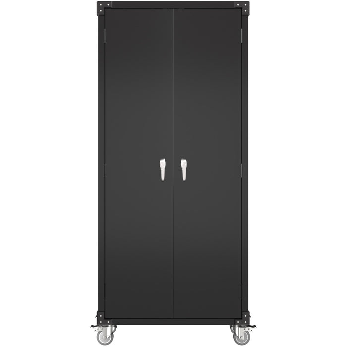 Professional Black 2 Door Lockable Steel Tool Cabinet with 4 Adjustable Shelves 800x420x1830mm |  SART214