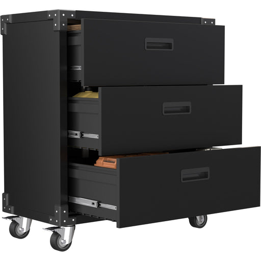 Professional Black 3 Drawer Steel Tool Cabinet 800x420x900mm |  Sart218 Makfry