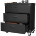 Professional Black 3 Drawer Steel Tool Cabinet 800x420x900mm |  Sart218 Makfry