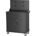 Professional Mobile Black 2 Door 2 Drawer Pegboard Steel Tool Cabinet 800x420x1320mm |  SART224 Makfry