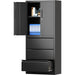 B GRADE Professional Black Steel Cabinet 2 Doors 3 Drawers 760x380x1780mm |  SART234 B GRADE Makfry