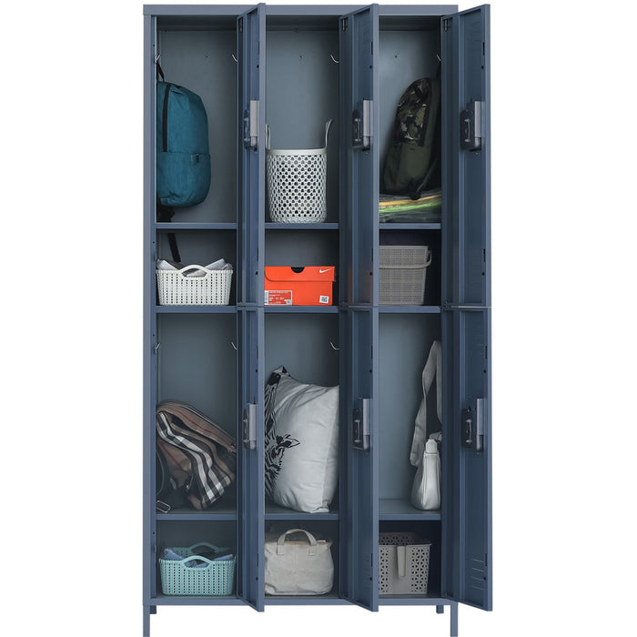 Commercial Grey 6 Door Locker with 1 Shelf 900x400x1830mm |  SART238