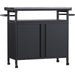 Professional Black BBQ Cart Prep station 2 Doors 775x360x810mm |  SART246 Makfry