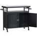 Professional Black BBQ Cart Prep station 2 Doors 775x360x810mm |  SART246 Makfry