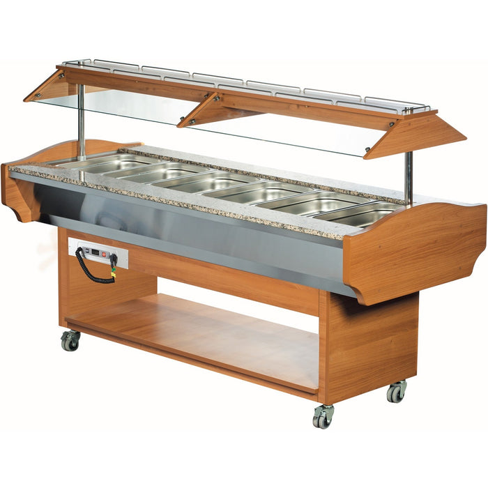 Refrigerated Salad Bar 6x Gn1/1 Walnut | Sbm6 C Makfry