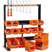Professional 3 Tier Steel Floor Standing Storage Bin Rack with Magnetic Tool Holder and 16 Removable Bins 660x310x640mm |  SBRT2616 Makfry