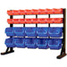 Professional 4-Tier Bin Rack with 26 Plastic Storage Bins 910x310x660mm |  SBRT3626 Makfry