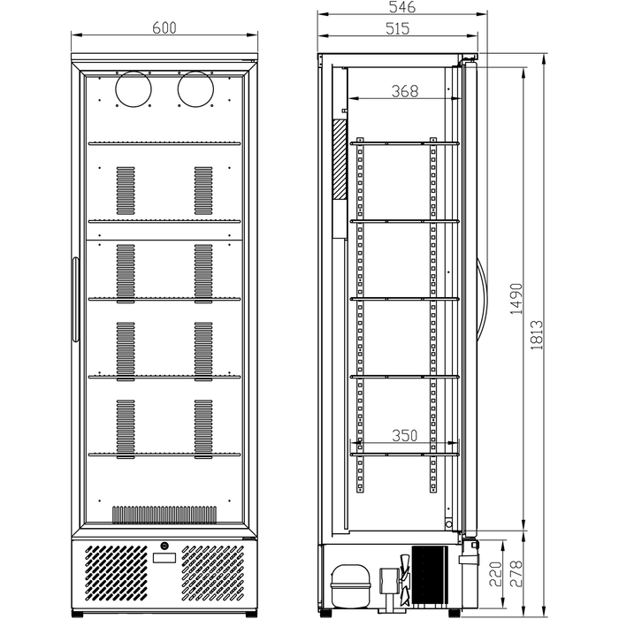 B GRADE Bar bottle cooler Upright Single door 342 litres |  SGD300 B GRADE