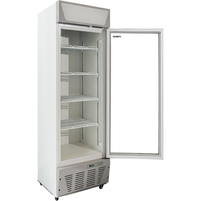 B Grade Commercial Display Refrigerator Upright 320 Litres Hinged Glass Door Led Canopy Grey | Scc327 B Grade Makfry