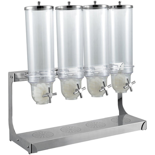 Commercial Cereal Dispenser 4x4 Litres Quadruple | Scd04 B Makfry