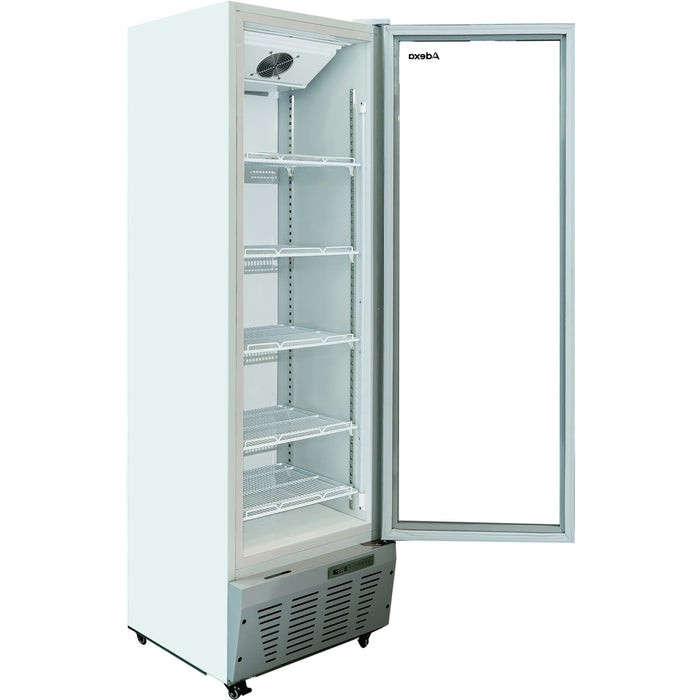 Commercial Refrigerator Upright 320 litres Hinged glass door Grey |  SCF327