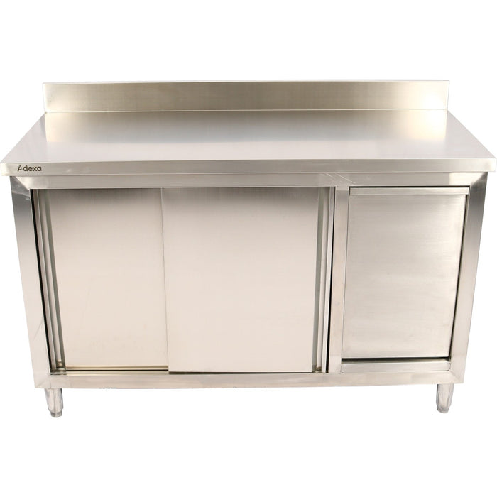 Commercial Stainless Steel Cupboard With Right Side Rubbish Bin &Amp; Sliding Door 1800x700x1000mm | Scp70180 Brbr Makfry