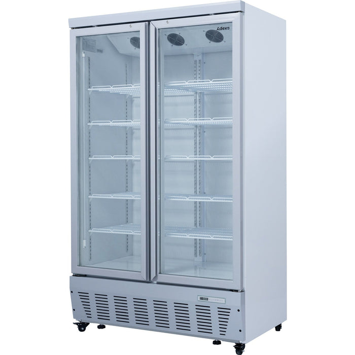 Commercial Display Refrigerator 1023 Litres Upright 2 Glass Doors Ventilated Cooling 1215x730x2020mm | Sct1127 Makfry