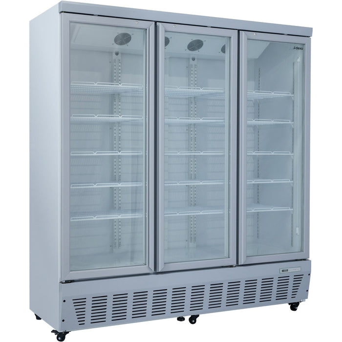 Commercial Display Refrigerator 1587 Litres Upright 3 Glass Doors Ventilated Cooling 1830x730x2020mm | Sct1727 Makfry