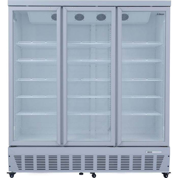 Commercial Display Refrigerator 1587 Litres Upright 3 Glass Doors Ventilated Cooling 1830x730x2020mm | Sct1727 Makfry
