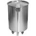 Professional Stainless Steel Pedal Waste Bin With Lid & Wheels 75 Litres |  SDCP75 Makfry