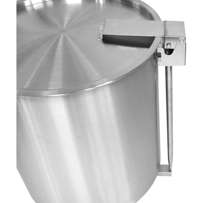 Professional Stainless Steel Pedal Waste Bin With Lid & Wheels 100 Litres |  SDCP95 Makfry