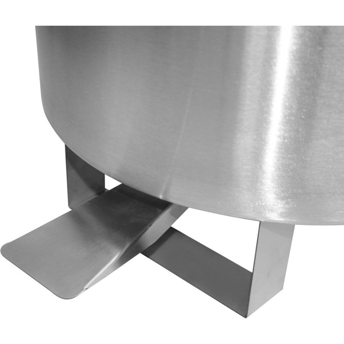 Professional Stainless Steel Pedal Waste Bin With Lid & Wheels 75 Litres |  SDCP75 Makfry