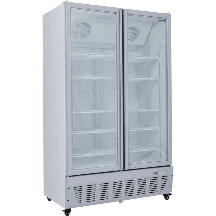 Commercial Freezer Upright 950 litres Double Hinged glass door Grey |  SDF1000