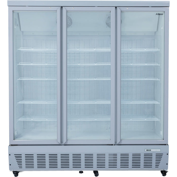 Commercial Display Freezer 1496 Litres Upright 3 Glass Doors Ventilated Cooling 1830x730x2020mm | Sdt1500 Makfry