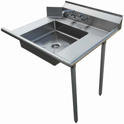 Commercial Stainless Steel Pass Through Dishwasher Table With Sink Right 914mm Width | Sdt36 R Makfry