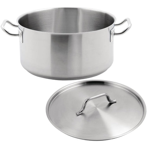 Professional Stew pan/Stock pot with Lid Stainless steel 8 litres |  P1325 Makfry