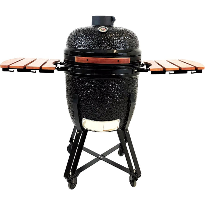 22" Ceramic Kamado BBQ Grill Egg XL Black |  SE21BLACK