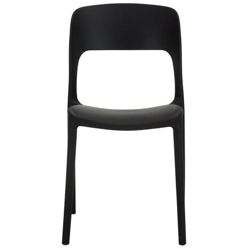 Bistro Dining Chair Plastic Black Indoors & Outdoors |  WW053BLACK Makfry