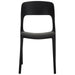 Bistro Dining Chair Plastic Black Indoors & Outdoors |  WW053BLACK Makfry