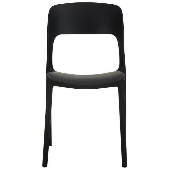 B GRADE Bistro Dining Chair Plastic Black Indoors & Outdoors |  WW053BLACK B GRADE