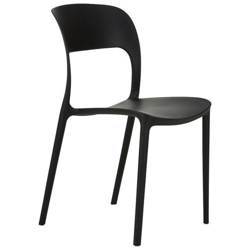 Bistro Dining Chair Plastic Black Indoors & Outdoors |  WW053BLACK Makfry