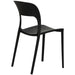Bistro Dining Chair Plastic Black Indoors & Outdoors |  WW053BLACK Makfry