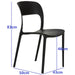 Bistro Dining Chair Plastic Black Indoors & Outdoors |  WW053BLACK Makfry