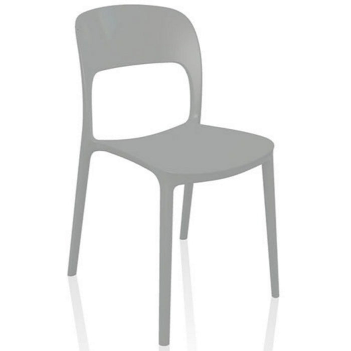 B GRADE Bistro Dining Chair Plastic Grey Indoors & Outdoors |  WW053GREY B GRADE Makfry