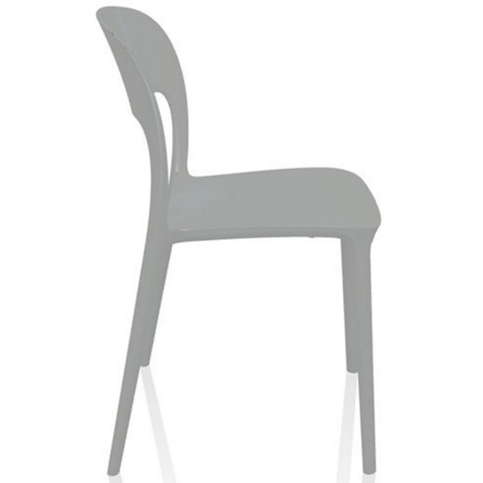 B GRADE Bistro Dining Chair Plastic Grey Indoors & Outdoors |  WW053GREY B GRADE Makfry