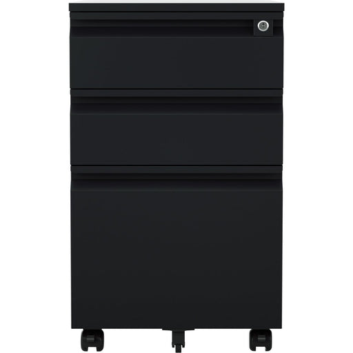 Professional Mobile Filing & Storage Cabinet 3 drawer 390x500x650mm Black |  SEMC1BLACK Makfry
