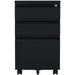 Professional Mobile Filing & Storage Cabinet 3 drawer 390x500x650mm Black |  SEMC1BLACK Makfry
