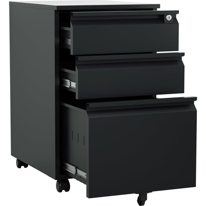 Professional Mobile Filing & Storage Cabinet 3 drawer 390x500x650mm Black |  SEMC1BLACK Makfry