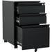Professional Mobile Filing & Storage Cabinet 3 drawer 390x500x650mm Black |  SEMC1BLACK Makfry