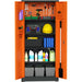Heavy Duty Grey And Orange 2 Door Lockable Steel Tool Cabinet With 4 Shelves &Amp; Pegboard 800x400x1800mm |  Setc1 Greyorange Makfry