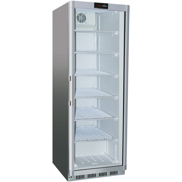Commercial Freezer Upright cabinet Stainless steel 361 litres Single glass door |  SF400G