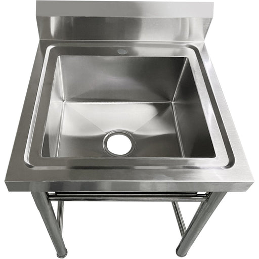 Commercial Sink Stainless steel 600x600x900mm 1 bowl Splashback |  SINK6060 Makfry
