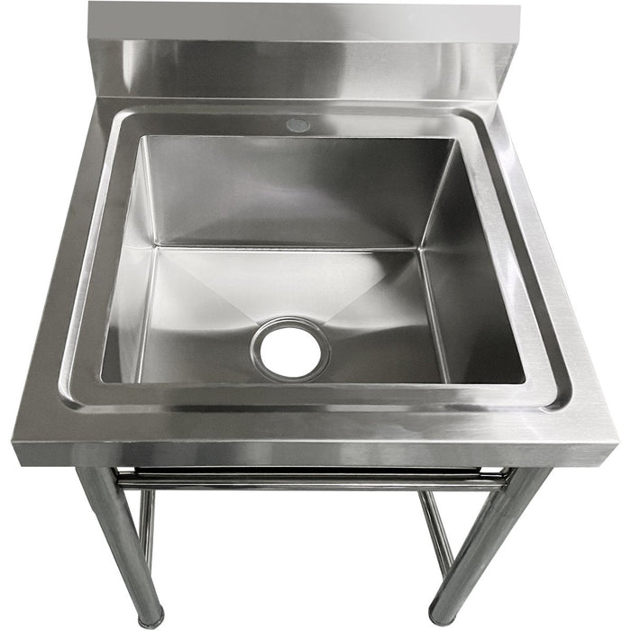 Commercial Sink Stainless steel 600x600x900mm 1 bowl Splashback |  SINK6060 Makfry