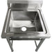 Commercial Sink Stainless steel 600x600x900mm 1 bowl Splashback |  SINK6060 Makfry