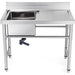 Commercial Sink Stainless Steel 1200x600x900mm 1 Bowl Left Splashback |  Sink12060 Left Makfry