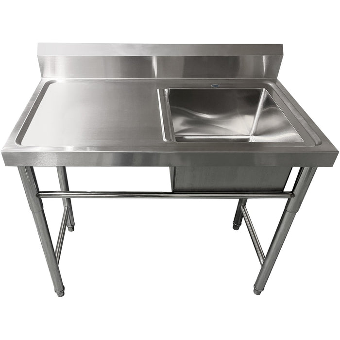 B GRADE Commercial Sink Stainless steel 1000x600x900mm 1 bowl right Splashback |  SINK8060RIGHT B GRADE