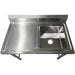 Commercial Sink Stainless steel 1000x600x900mm 1 bowl right Splashback |  SINK8060RIGHT Makfry