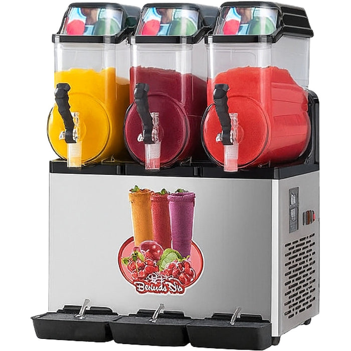 Commercial Triple Tank Slush Machine 3 X 12 Litres 580x600x840mm | Sm312 Makfry