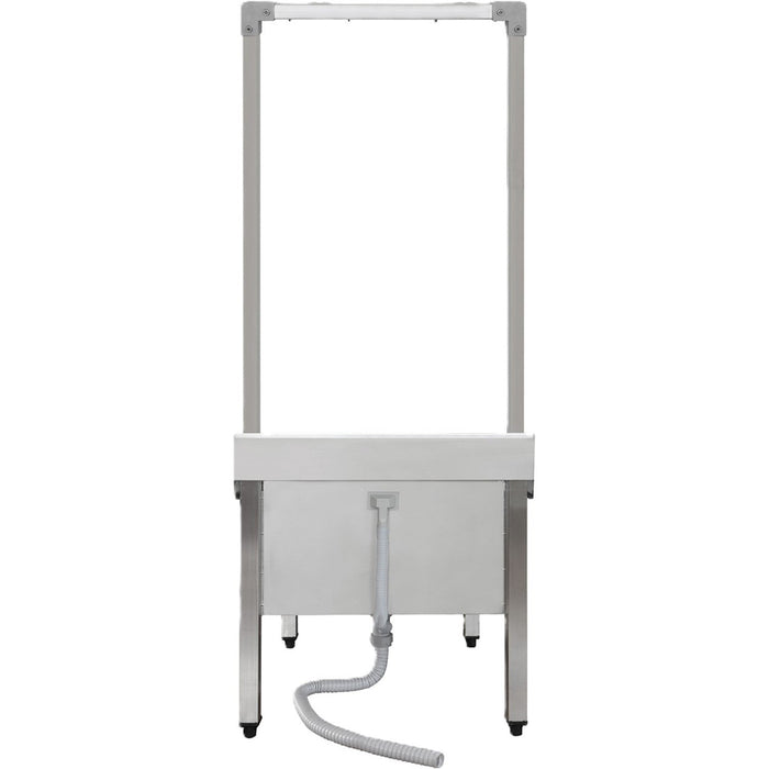 Commercial Stainless Steel Mop Sink With High Rack &Amp; 2 In 1 Mop Holder 600x600x550mm | Smsjyhr6060 Makfry