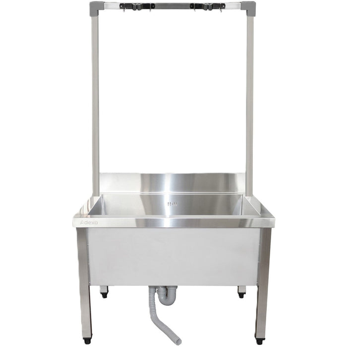Commercial Stainless Steel Mop Sink With High Rack &Amp; 2 In 1 Mop Holder 800x600x550mm | Smsjyhr8060 Makfry